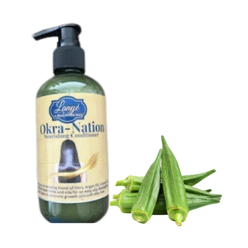 Okra Nation, Okra Detangling Hair Conditioner, Vegan, Cruelty-Free Hair Conditioner, Super Slip, Wash and Go, Soften Hair, Curl Definer, All Hair Types